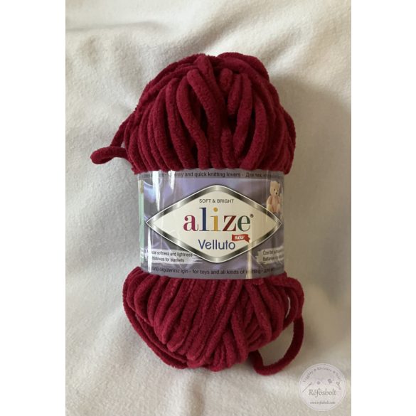 Alize Velluto: bordó (107)