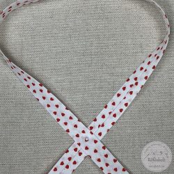 Fehér alapon piros szívecskék (1087)