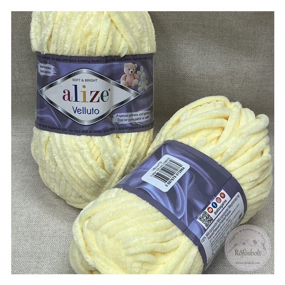 Alize Velluto: puha sárga (13)