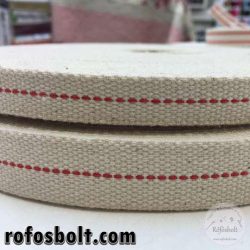 15mm-es középen fehér-piros csíkkal redőny gurtni