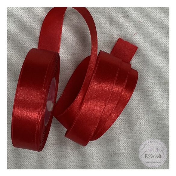 20 mm szatén szalag: piros