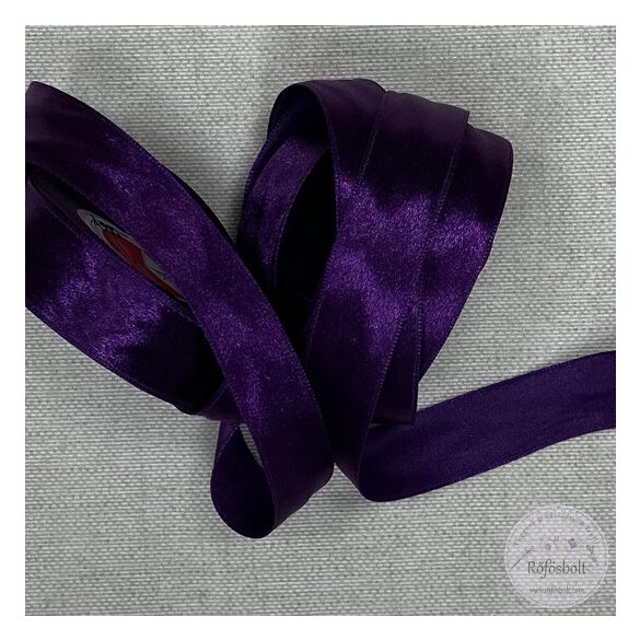 20 mm szatén szalag: padlizsán lila