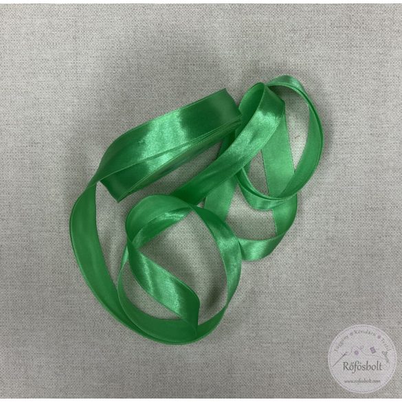 20 mm szatén szalag: élénk zöld