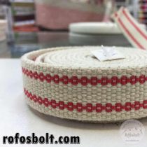 22mm-es fehér-piros szegélyű redőny gurtni