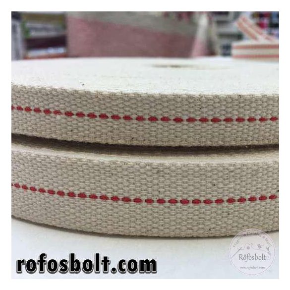 22mm-es középen fehér-piros csíkkal redőny gurtni