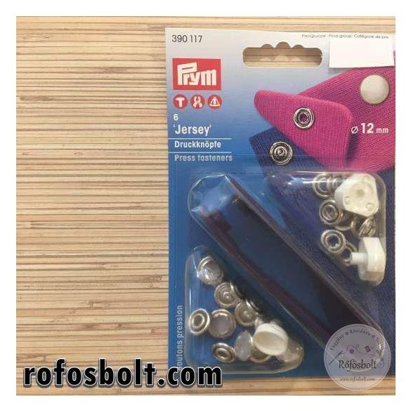 Prym 12mm-es gyöngyházfényű fém patent (390 117)