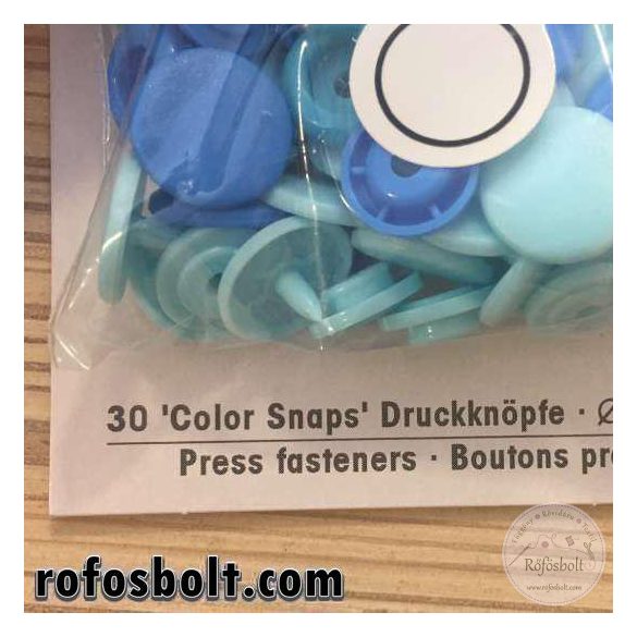 Kék kör alakú műanyag patent csomag (393 000)