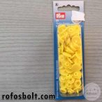 Sárga köralakú műanyag patent (393107)