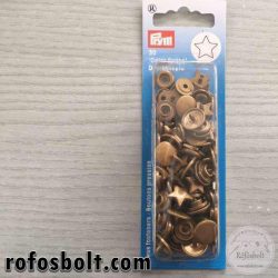 Arany színű csillag alakú műanyag patent (393 211)