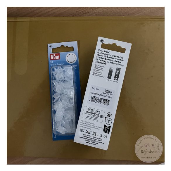 Prym patent, áttetsző (393 199)