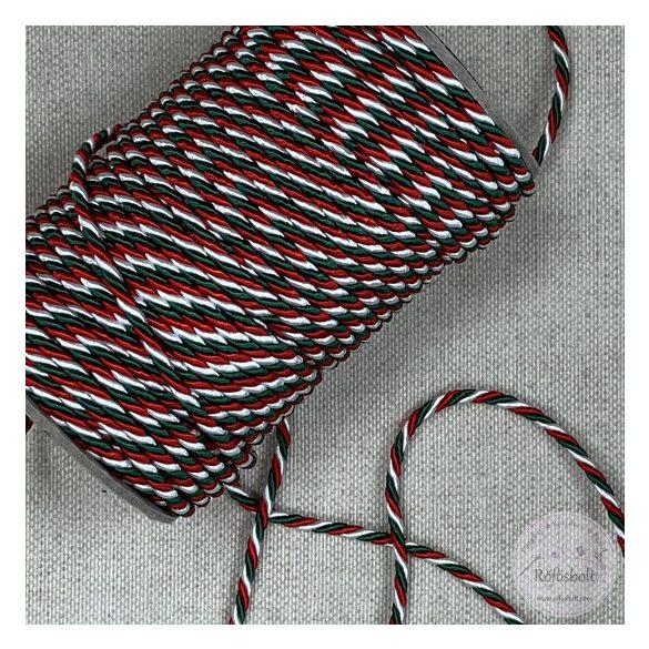 Nemzeti színű sodrott zsinór: 4 mm