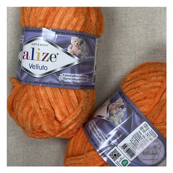 Alize Velluto: puha narancs (550)