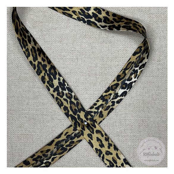 Leopárd mintás, szatén, 2 cm (90)