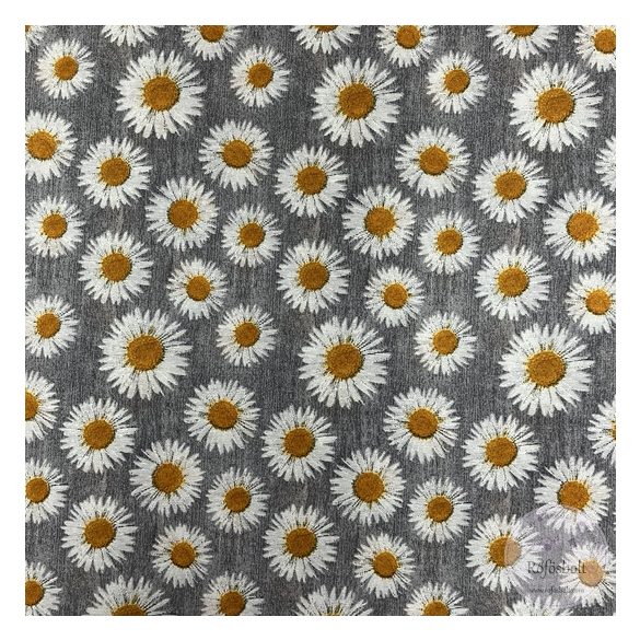 Szürke alapon margaréta fejek (Aa35)