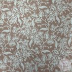 Pasztell rózsaszín alapon fehér virág kanyarog (Aa44)