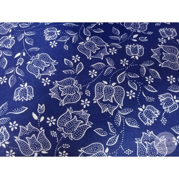 Indigókék alapon fehér tulipánok (Aa65)