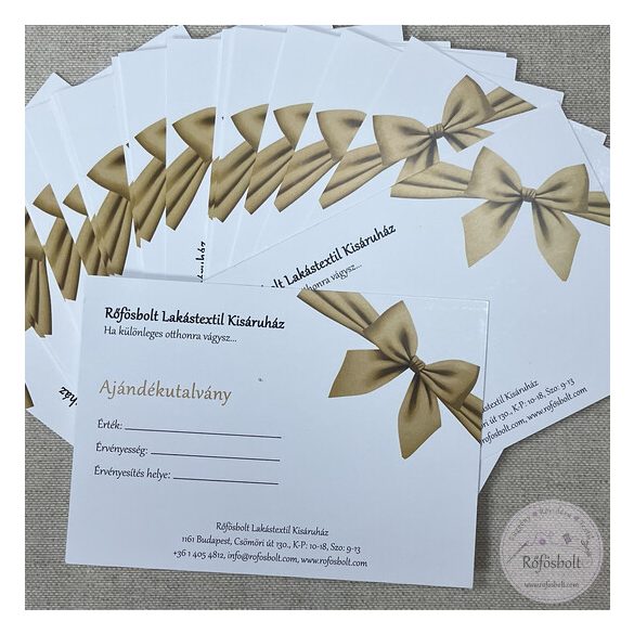 Ajándékutalvány minimum 10.000 forint értékben