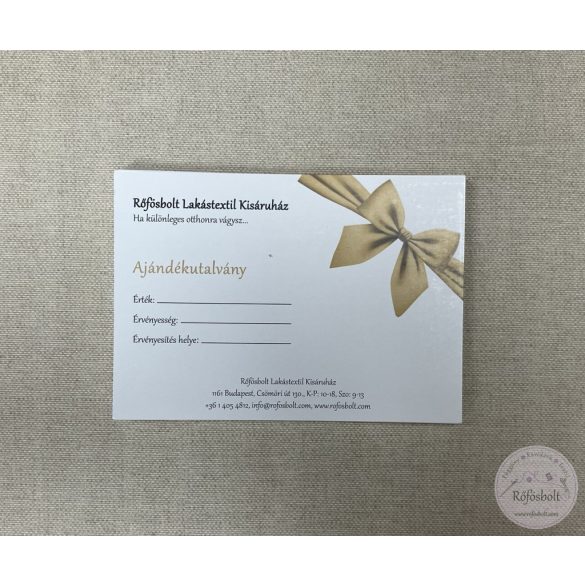 Ajándékutalvány minimum 10.000 forint értékben