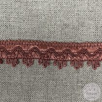 Nagyon különleges, sötét mályva, csipkés alj  (b10)