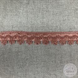 Puha rozsdás barna, csipkés alj (b18)