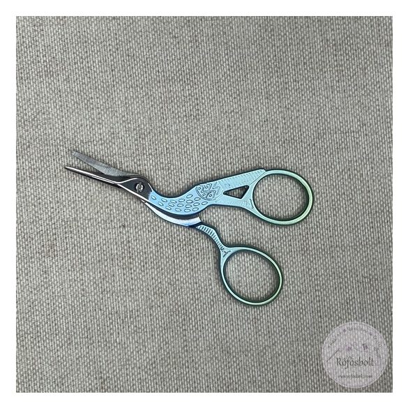 Kék-zöld daru, kézimunka olló