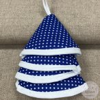 Kék-fehér pöttyös edényfül fogó