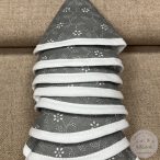 Szürke-fehér virágos edényfül fogó