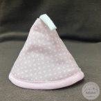   Edényfogó fül: rózsaszín alapon fehér pöttyös, rózsaszín széllel