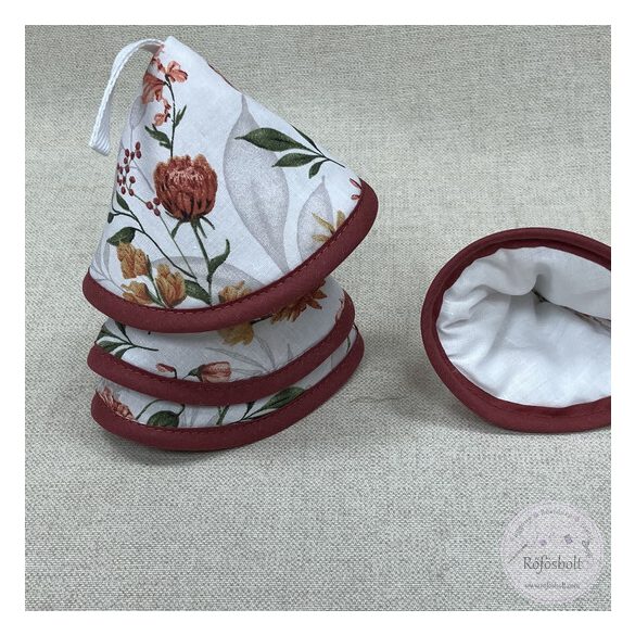 Edényfogó fül: virágos