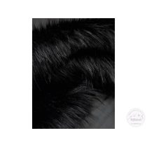 Műszőrme fekete: 20 cm csík