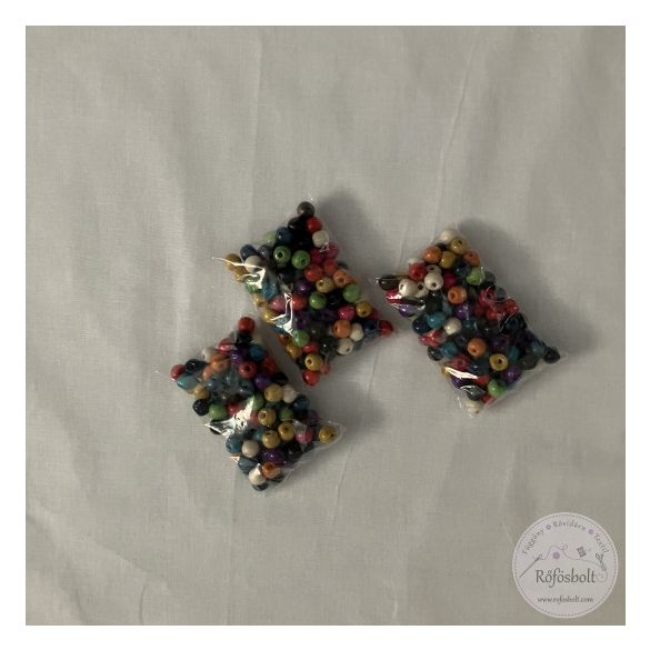 Színes fa golyó, vegyes 