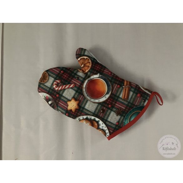 Főzőkesztyű karácsonyi sütikkel