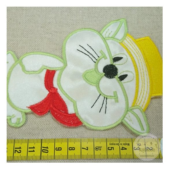 Felvarrható folt: Sárga kalapos macska (FM158)