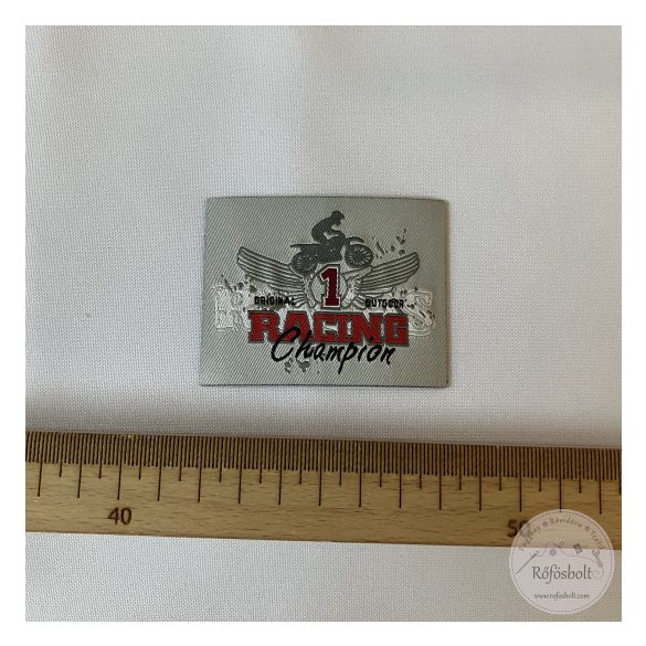 Halvány szürke alapon motoros, 7x5,5 cm (FVF15)
