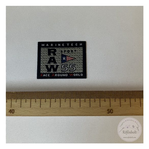 Sötétkék alapon ezüst minta, 6x4,5 cm (FVF9a)