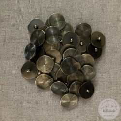   Alul hurkolt, bronz hatású, csigavonal mintás díszgomb (g10)