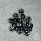 Alulhurkolt, fonott hatású, sötét ezüst gomb (g115)