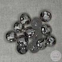 Alulhurkolt, ezüst dísz gomb (g116)