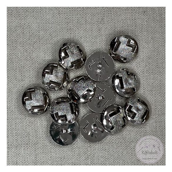 Alulhurkolt, ezüst dísz gomb (g116)