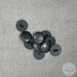 Alulhurkolt, teljesen lapos, sötét ezüst gomb (g117)