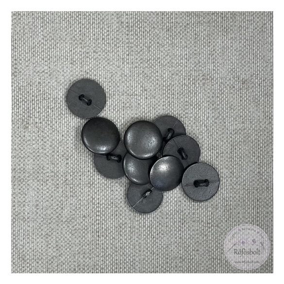 Alulhurkolt, teljesen lapos, sötét ezüst gomb (g117)