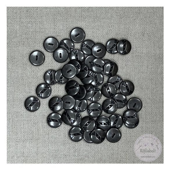 Alulhurkolt, mattított, díszes hatású gomb (g118)