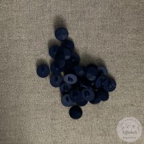 Alul hurkolt, sötétkék, feliratos gomb (g13)