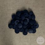 Alul hurkolt, sötétkék, feliratos gomb (g14)