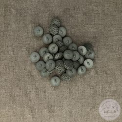 Alul hurkolt, pasztell zöld, színén vonalkák (g22)