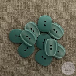 Két lyukú, menta zöld, designer gomb (g28)