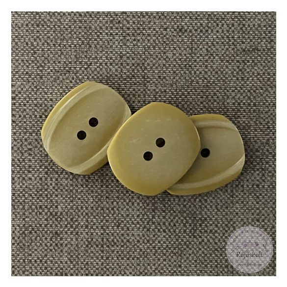 Két lyukú, okker, desinger gomb (g29)