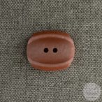 Két lyukú, fáradt narancs, designer gomb (g32)