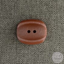 Két lyukú, fáradt narancs, designer gomb (g32)