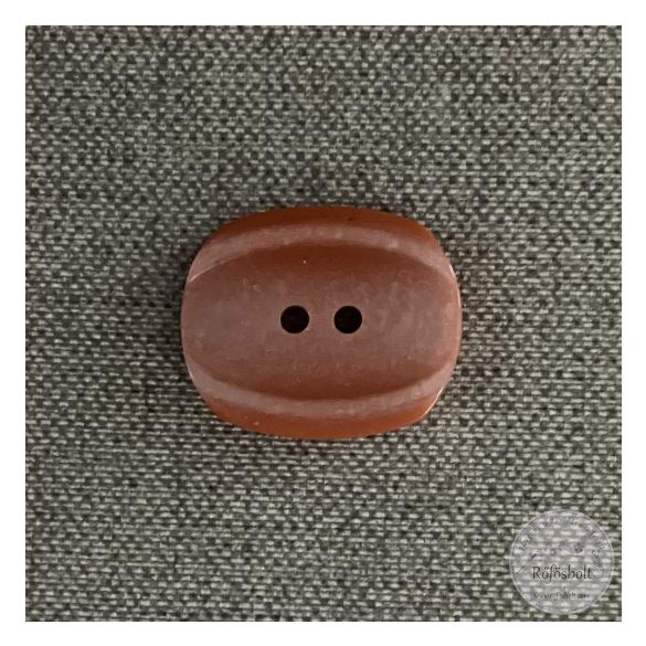 Két lyukú, fáradt narancs, designer gomb (g32)